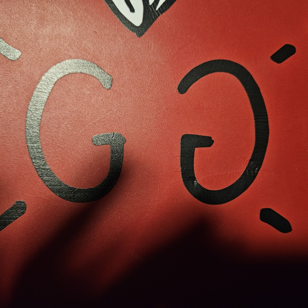 Red Gucci GG Clutch with Diamond Design And Crossbody Strap - Picture 2 of 9